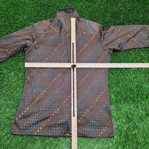 Vintage Van-Heusen Disco MOD Button Shirt Medium 19x28 Brown - Picture 6 of 11